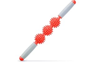 AILICA Fascia Muscle Roller, Cellulite Massager Fascia Roller for Cellulite and Sore Muscles, Neck, Leg, Back, Pressure Trigger Point Body Roller Deep Tissue Massage Stick Tools (Tangerine)