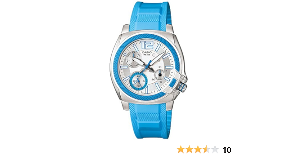 Casio LTP1320B2A2 - Reloj de Señora Caucho Azul : Casio ...