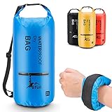 BFULL Waterproof Dry Bag 10L/20L [Lightweight Compact] Roll Top Water Proof Backpack with 2 Exterior Zip Pocket for Kayaking, Boating, Duffle, Camping, Floating, Rafting, Fishing