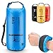BFULL Waterproof Dry Bag 10L/20L [Lightweight Compact] Roll Top Water Proof Backpack with 2 Exterior Zip Pocket for Kayaking, Boating, Duffle, Camping, Floating, Rafting, Fishing