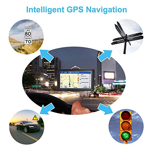 Car GPS, Aonerex 7 inch Touchscreen GPS Navigation System for Car Truck Motorhome &8GB 256MB Satellite Navigator Device with 2019 Maps Free Lifetime Map Updates