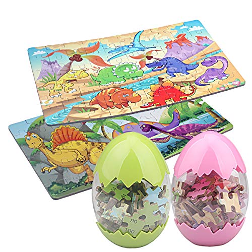 Dinosaur Puzzle,3 to 12 Year Wooden Puzzles 60 Pieces Puzzles for Kids Ages 3-12 Dino Toys 2 Pack Boys Girls Gift - Thumbnail 6