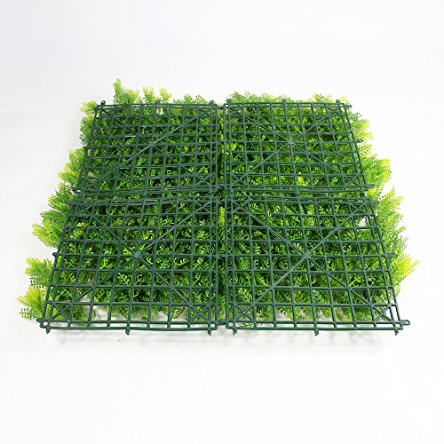 ULAND Artificial Hedges Panels, Outdoor Greenery Ivy Privacy Fence Screening, Home Garden Wedding Decoration (6, A017 Green)