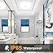 Onforu Waterproof 18W LED Ceiling Lights, CRI 90+, 11 inches, 150W Incandescent Bulbs Equivalent, IP65, 1600lm 5000K Daylight White Flush Mount Ceiling Light for Bathroom, Kitchen, Bedroom, Balcony.