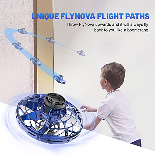 ATHLERIA FlyNova Flying Toys - Hand Operated Drones for Kids or Adults - UFO Drone Flying Toy Hand Controlled Mini Free Flight Paths Creative Toy for Indoor Outdoor, Office, Garden