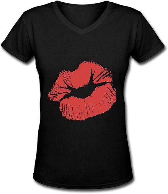 Kiss Mark Lips Funny T Shirts for Women Graphic Tees for
