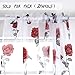 HUTO Rod Pocket Sheer Curtains for Living Room 84 Inches Long Red Rose Curtain Panels Sheer Drapes for Girl Bedroom 2 Panels