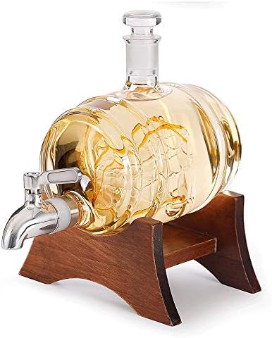 船とバーボンバレルウイスキーデキャンタ 超歓迎された 千ミリリットル酒ディスペンサー 男性と女性のためのギフト 航海の装飾退職ギフト