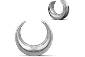 ERKUOO 2PCS 2g 0g 00g-1" Classic Saddle Ear Plug Gauges 6mm-25mm Brass Punk Joker Double Flared Gauge For Ear Plugs Tunnels F