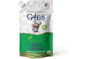 Galeos Lower Calorie Miso Caesar Salad Dressing | Egg Free, Dairy Free, Gluten-Free, Non-GMO, No Saturated Fat | Healthier Dressing, Marinade & Dipping Sauce | Made in USA - 13 fl oz