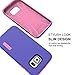 TOTU Heavy Duty Dual Layer Protective Case Hybrid Bumper Scratch Resistant Shock-Absorbing Defender Carrying Case for Samsung Galaxy S6 Edge – Indigo Violet/Light Rose
