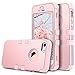 ULAK iPhone SE Case,iPhone 5S Case, Heavy Duty Protection Case with Hybrid High Soft Silicone + Hard PC Case Slim Fit for Apple iPhone 5/5S/SE (Rose Gold)