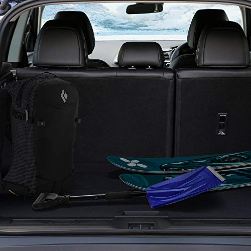 V VONTOX Snow Shovel, Detachable Plastic Snow Shovel with D-Grip Handle and Aluminum Edge Blade,Portable Compact for Car, Truck, Outdoor Camping Garden (with Small Snow Shovel Scraper) (Blue)