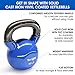 Yes4All Kettlebell, 50 lb Vinyl Coated Cast Iron Strength Training Kettlebells for Home Gym Exercises, Heavy Weights Gym, Fitness, Full Body Workout Equipment, Push up, Grip, Strength Training - Blue