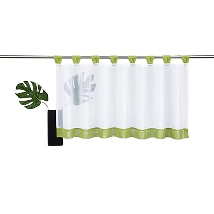 Cafe Curtain High Density Voile Curtain Panel With Loops Half