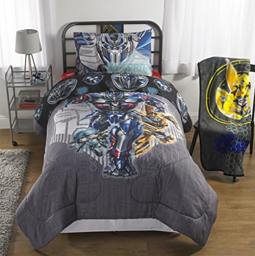 Transformers 5 (2017) 5-Piece Twin Bedding Collection with Comforter, Sheet Set and Activity Book (The Last Knight)