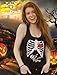 Halloween Funny Sexy Pregnant Xray Skeleton Baby Boy Women Tank Top