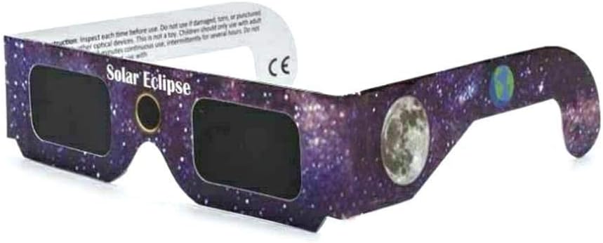 CloudWhisper 10 Pack Solar Eclipse Glasses Certified Safe Shades for Direct Sun Viewing