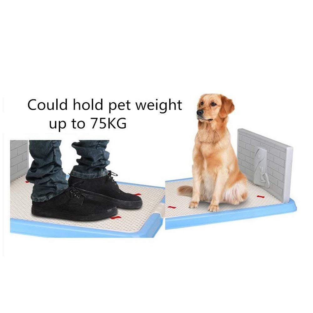 TOOGOO Indoor Pet Dog Puppy Potty Tray with Pee Post Protection