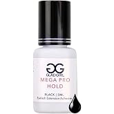 GladGirl Mega Pro Hold Lash Extension Glue for Single Strand Lashes, 5 ml, Volumizing, Low Fumes, Up to 3 Weeks Retention, Fast Drying Time