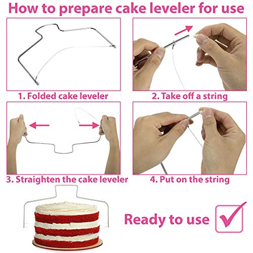 Cakebe 82 pcs Cake Decorating Kit - Cake Decorating Supplies with Cake Turntable - Extended Baking Supplies Kit with 54 Numbered Decorating Tips and Cake Leveler - Includes Pattern Chart - Thumbnail 3