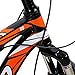 Hiland 26 Inch Mountain Bike Aluminum MTB Bicycle with 17 Inch Frame Kickstand Disc-Brake Suspension Fork Cycling Urban Commuter City Bicycle Black Orangethumb 3
