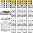 VERONES Mini Mason Jars, Mason Jars 4 oz With Regular Lids, Ideal for Jam, Honey, Wedding Favors, Shower Favors, DIY Spice Jars, 25 PACK, Extra 20 Lids