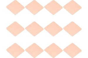 PATIKIL Copper Heatsink Pad Shims, 12 Pcs 15x15x0.3mm Copper Pad Shim IC Chipset GPU CPU Thermal Heatsink for Cooling Laptop 