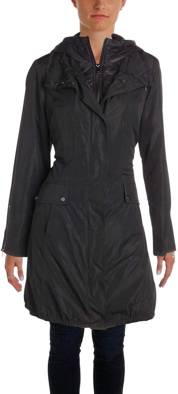 Jones New York Women's Water Repellent Anorak Rain Jacket with Inner