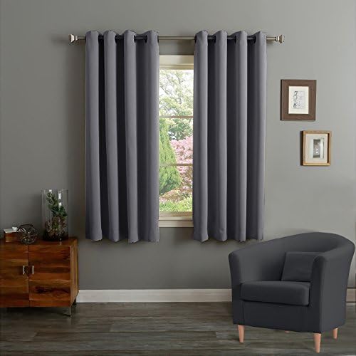 Kee Brown Blackout Window Curtains for Any Living Space 2 Panel Set 52" Wide x 63" Long Each Panel