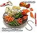 Large Folding Vegetable Steamer Basket insert 100% Stainless Steel, Fits 5/6/8 qt Instapot Electric Pressure Cooker, BONUS TOOLS Safety Tool, Multifunction Peeler, Pairing Knife, Healthy Recipes eBook