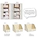 Great Useful Stuff Linen Closet Storage: Organize Bins For Sheets, Blankets, Towels, Wash Cloths, Bedding Sets, Duvet Covers, Pillowcases and more. 100% Brushed Cotton Twill (Medium, Cream)