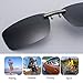 Besgoods Polarized Clip-on Sunglasses Lenses Glasses Unbreakable Driving Fishing Outdoor Sport Travelling New (Black)