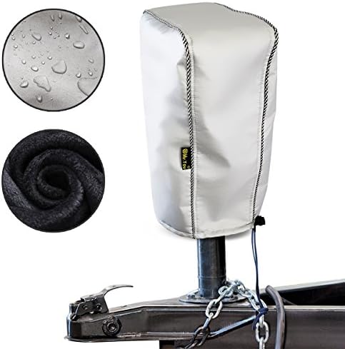 Electric Tongue Jack Cover, RV 600D Universal Trailer RV Electric Tongue Jack Protective Cover (Large Size 14″H x 5″W x 10″D)