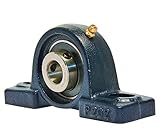 VXB UCP202-10 Ball Bearing Pillow Block, 2 Bolt Holes, Setscrew Locking Collar, 5/8