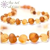 The Art of Cure Original Certified Premium Raw Amber Teething Necklace - Lab Tested (Brown/Lemon) Color) - 12.5 inches