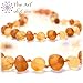 The Art of Cure Original Certified Premium Raw Amber Teething Necklace - Lab Tested (Brown/Lemon) Color) - 12.5 inches