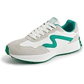 LEYING Women's Platform Retro Style Sneakers - Lace-up Classic Fashion Stylish Tennis Running Walking Shoes