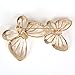 sourjas Gold Hollow Butterfly Brooch Clear Crystal Brooch Pins Elegant Women Girl Jewelry for Wedding Party