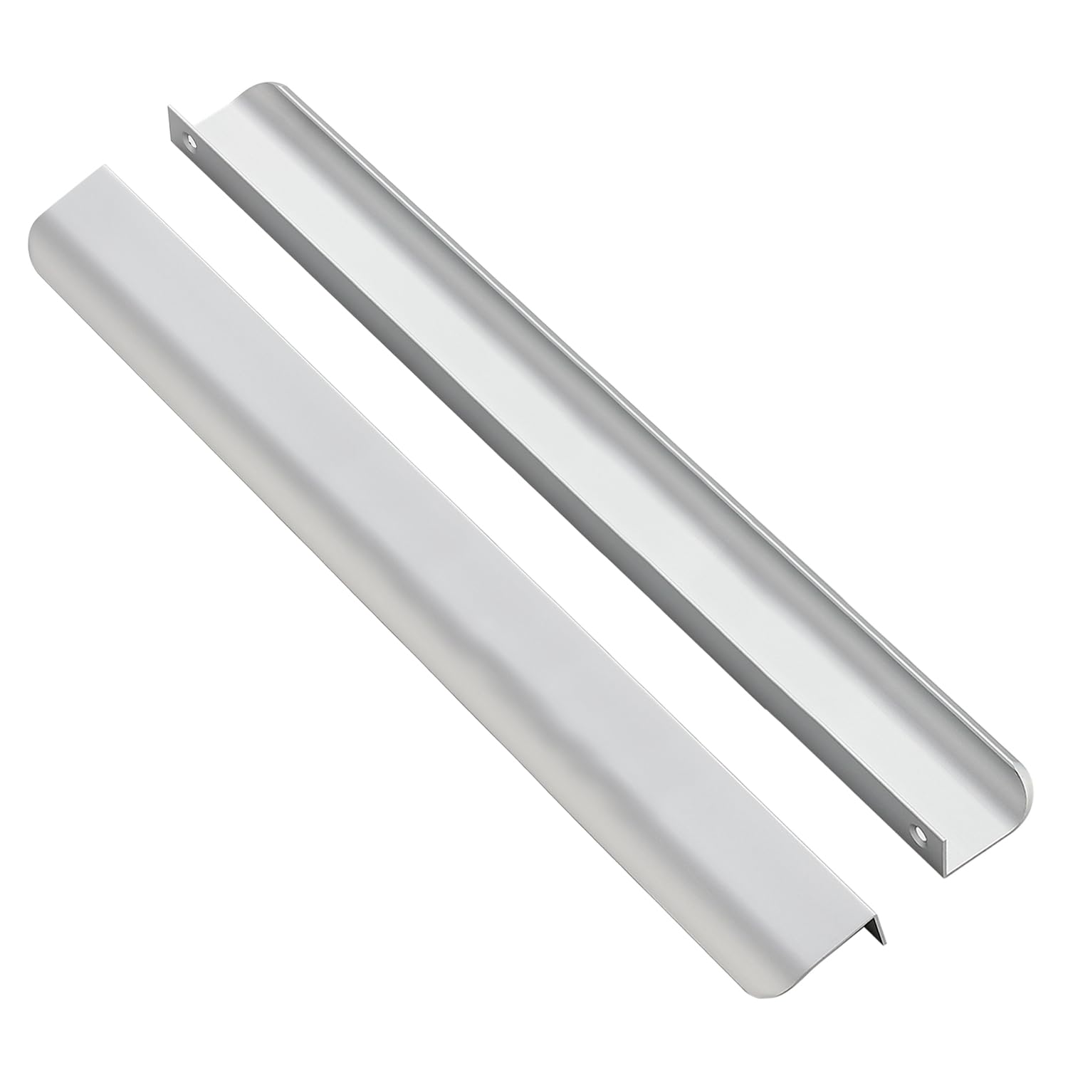 Photo 1 of Ravinte 20 Pack Finger Pulls for Cabinets - 356mm/14in Hole Center Tab Handle Silver Edge Pulls - Concealed Handles for Kitchen Drawer - 406mm/15.98in Length
