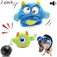 NEILDEN Interactive Dog Toys,Plush Squeaky Giggle Ball,Automatic Electronic Shake Dog Toy,Entertainment Suitable for Small to Medium Dogs Best Gift for Puppy(Two Plush Toys+Squeaker Ball)