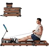 KINGSMITH Tri-Fold Water Rowing Machine for Home, Easy Storage | Leave the Water Tank in Place. Simply Fold Up the Rear Rails for Compact Storage. Easy Assembly.