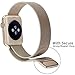 Smart Watch Band, Fully Magnetic Closure Clasp Mesh Loop Stainless Steel iWatch Band Replacement Bracelet Strap for Watch Sport&Edition 42MM-Gold