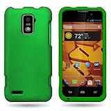 CoverON® Hard Rubberized Slim Case for ZTE Warp 4G LTE - with Cover Removal Pry Tool - Dark Green