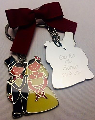 Grabados Baratos Llaveros Novios Boda Personalizados Para Regalo Detalle Boda Para Invitados Pack 25 Unidades Otras Marcas De Ropa Accesorios