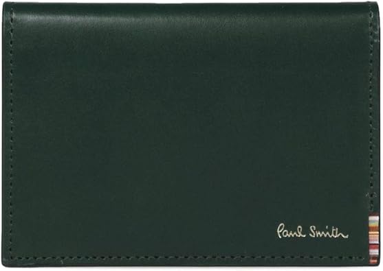 Amazon ポールスミス Paul Smith マルチストライプタブ 二つ折り パスケース カードケース 薄型 定期入れ メンズ 純正化粧箱 ショップバッグ付き 8735 Psq091 グリーン 定期入れ