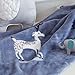 TILLYOU Toddler Flannel Blanket - Warm Cozy Baby Blanket for Boys and Girls, Smooth Cute Lightweight Blanket for Bedding Crib Stroller, 40×50 inches, Navy Deer