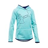 Under Armour Girls' Armour Fleece Novelty Jumbo Logo Hoodie, Cosmos/Caspian, Youth Small