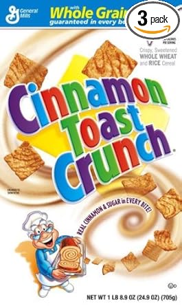 Amazon Com Cinnamon Toast Crunch Cereal 24 9 Ounce Boxes Pack Of 3 Breakfast Cereals