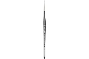 da Vinci Watercolor Series 36 Paint Brush, Round Russian Red Sable with Black Handle, Size 2/0